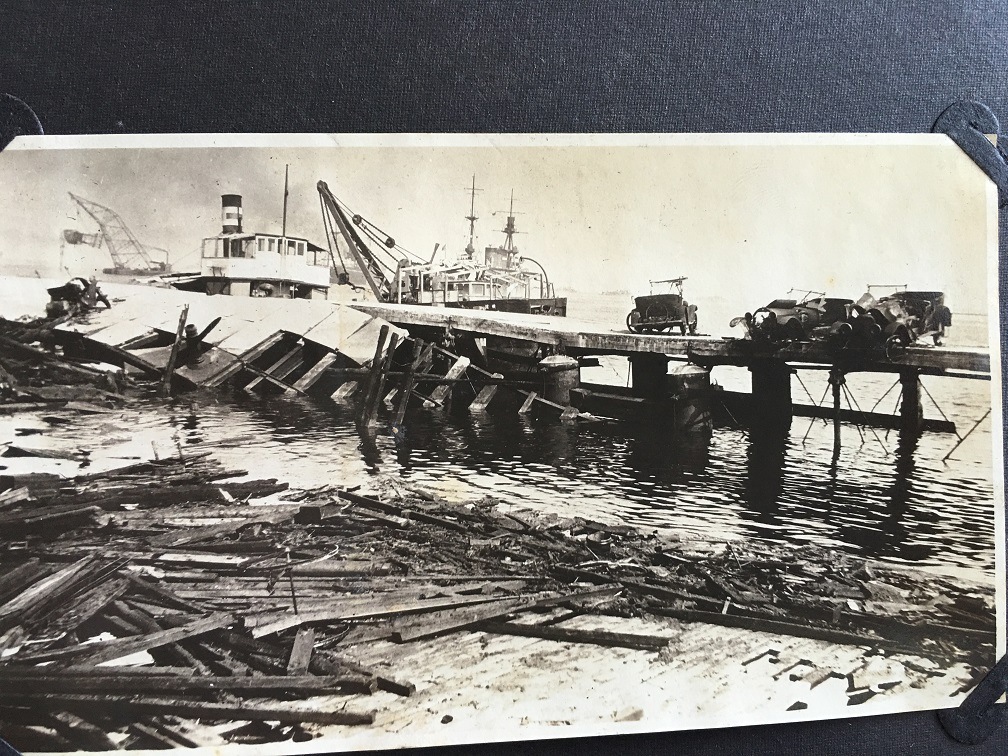 Probably the South Pier. I believe the cranes in the distance may be one of the 2-ton floating cranes operated by Helm Brothers. 